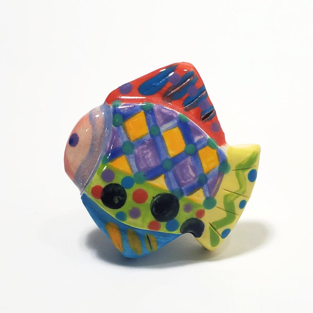 Peach Blossom Studio by Sheila McKenna Ceramic Whimsical Fish Drawer Knob Pull